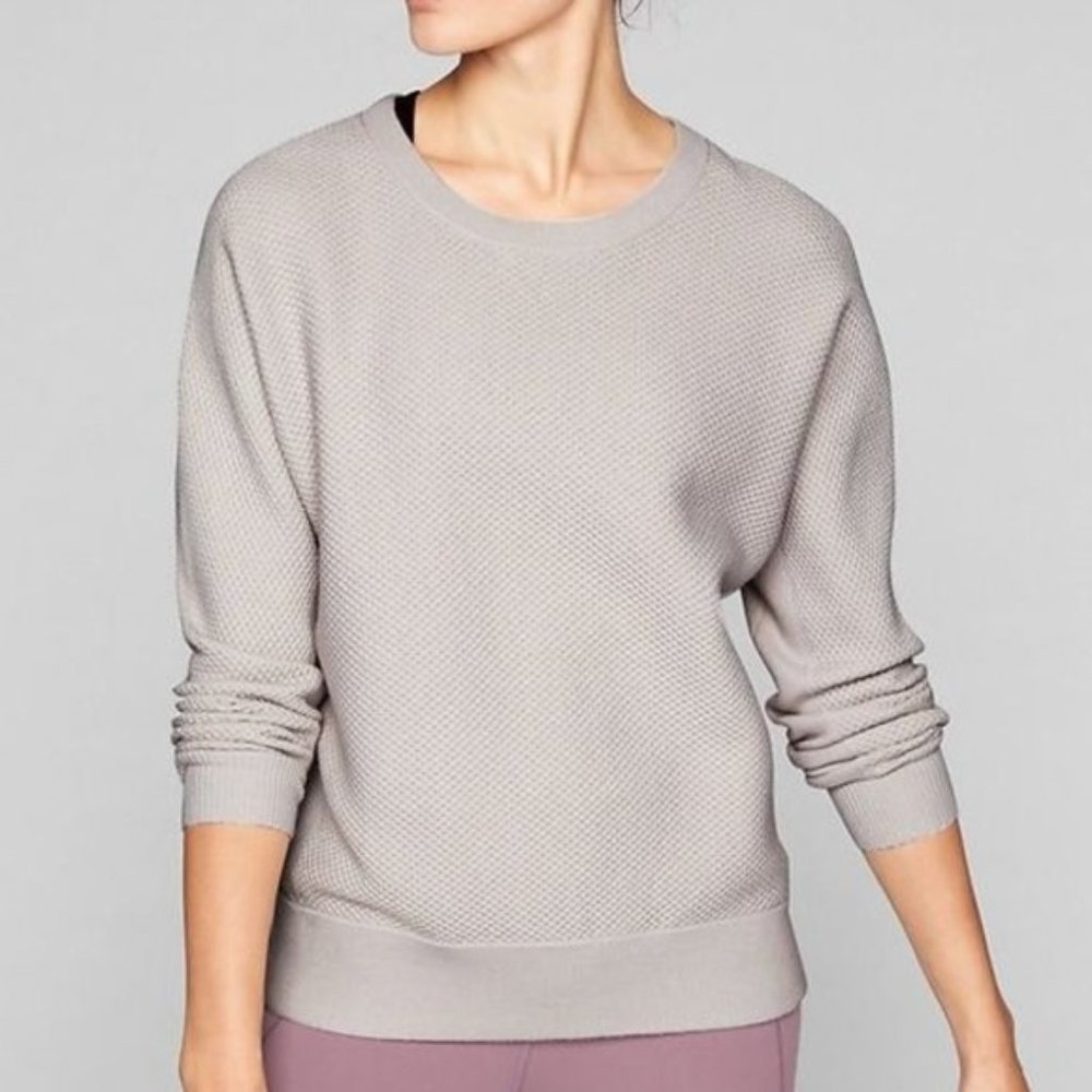 Athleta Thermal Honeycomb Dolman Wool Blend Sweater sz XS